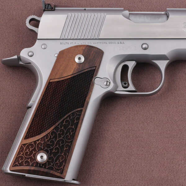 Colt 1911 FIT Model Compatible Walnut Grips Double-Checkering Gun Grips USA-4