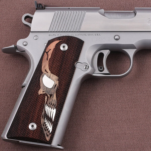 Colt 1911 FIT Model Compatible Walnut Customizable Grips Diamond Gun Grips USA-10