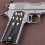 Colt 1911 FIT Model Compatible Black Acrylic Grips American Flag Gun Grips USA-15