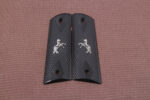 Colt 1911 FIT Model Compatible Black Acrylic Grips Diamond Gun Grips USA-24