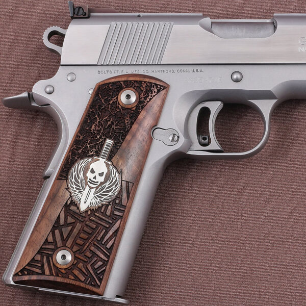 Colt 1911 FIT Model Compatible Walnut Custom Grips Double-Checkering Gun Grips USA-38