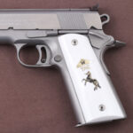 Colt 1911 FIT Model Compatible White Acrylic Customizable Grips Gun Grips USA-74