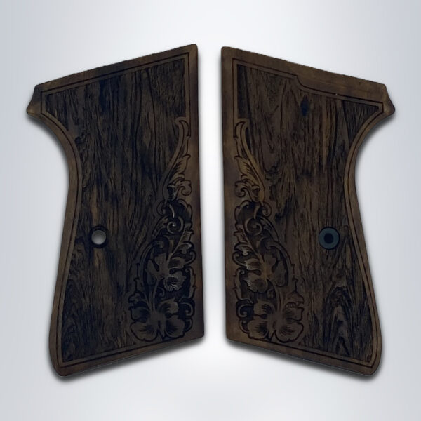 Kırıkkale Kırıkkale Compatible Walnut Grips Floral Gun Grips USA-1462