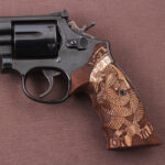 Smith Wesson K/L/X – Frame Round Butt Compatible Walnut Custom Grip Gun Grips USA-90