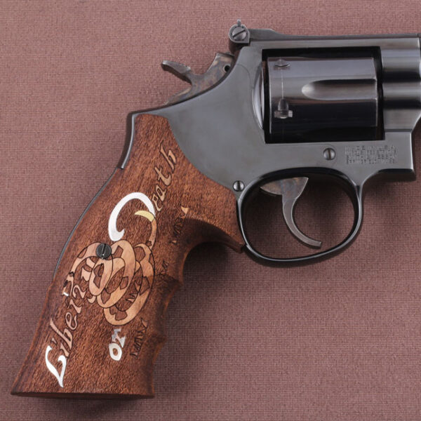 Smith Wesson K/L/X – Frame Round Butt Compatible Walnut Custom Grip Gun Grips USA-90