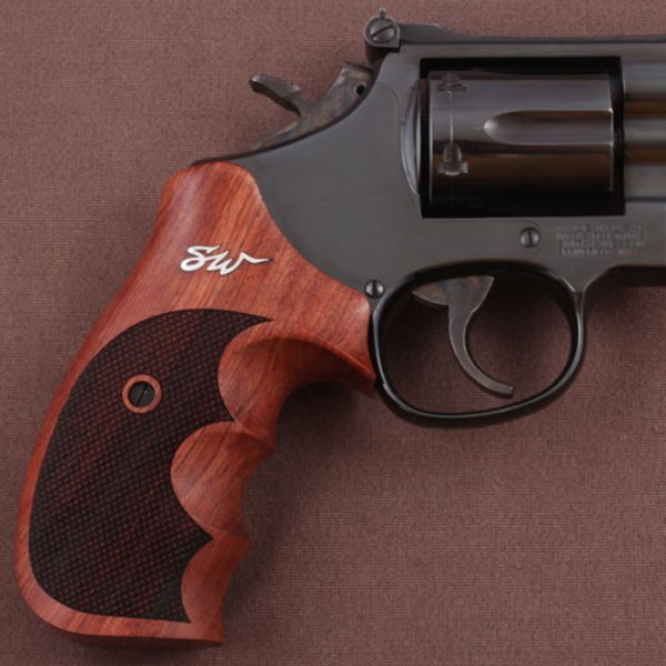 Smith Wesson K/L/X – Frame Round Butt Compatible Rosewood Grip Diamond Gun Grips USA-121