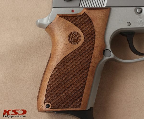 Smith Wesson 6906 Compatible Walnut Grips Dragon Skin Gun Grips USA-155