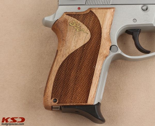 Smith Wesson 6906 Compatible Walnut Grips Diamond Gun Grips USA-158