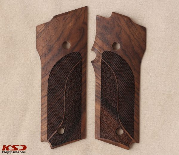 Smith Wesson Mod 59 Compatible Walnut Grips Double-Checkering Gun Grips USA-167