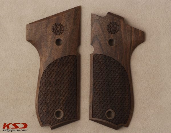 Smith Wesson MOD 952 Compatible Walnut Grips Dragon Skin Gun Grips USA-178