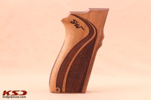 Smith Wesson 5904-5906 Compatible Walnut Grips Double-Checkering Gun Grips USA-193