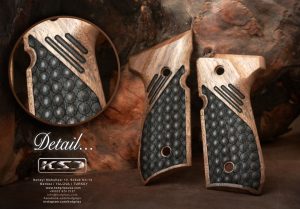 Beretta 92FS, 92A1, 92G, 92D, 96, M9 Compatible Walnut Grips Crocodile Gun Grips USA-237