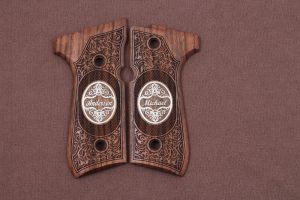 Beretta 92FS, 92A1, 92G, 92D, 96, M9 Compatible Walnut Grips Framed Gun Grips USA-231