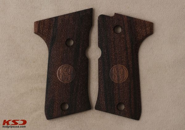 Beretta 92 Compact Compatible Walnut Grips Striped(Full) Gun Grips USA-256