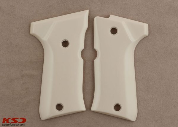 Beretta 92 Compact Compatible Ivory Acrylic Grips Gun Grips USA-259