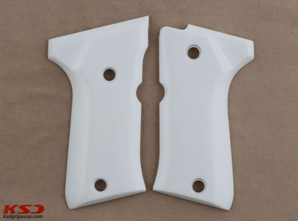 Beretta 92 Compact Compatible White Acrylic Grips Gun Grips USA-260