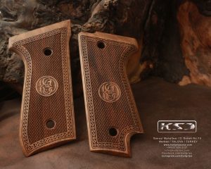 Beretta 92S Compatible Walnut Grips Diamond (Frame) Gun Grips USA-262