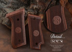 Beretta 92S Rare Compatible Walnut Grips Diamond (Frame) Gun Grips USA-269