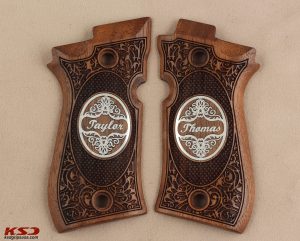 Beretta 81F, 81 FS, 84 F, 84 FS, 84 Cheetah Compatible Walnut Grip Gun Grips USA-292