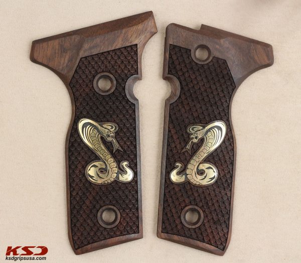 Beretta Mod 8000 / 8040 F Stoger Compatible Walnut Grips Dragon Skin Gun Grips USA-317