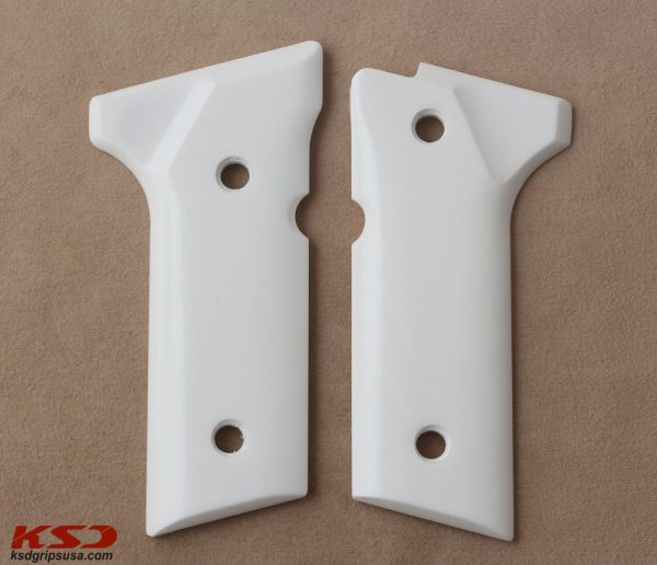 Beretta Vertec, 92X Vertec, Compatible White Acrylic Grips Gun Grips USA-321