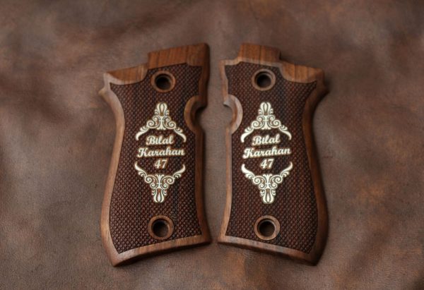 Beretta 81F, 81 FS, 84 F, 84 FS, 84 Cheetah Compatible Walnut Grip Gun Grips USA-340