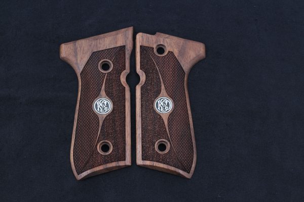 Beretta 92FS, 92A1, 92G, 92D, 96, M9 Compatible Walnut Grip Gun Grips USA-344