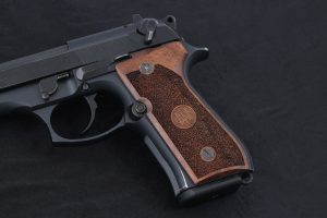 Beretta 92FS, 92A1, 92G, 92D, 96, M9 Compatible Walnut Grips Stripled Gun Grips USA-345