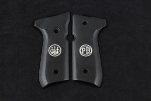 Beretta 92FS, 92A1, 92G, 92D, 96, M9 Compatible Black Acrylic Grips Gun Grips USA-354