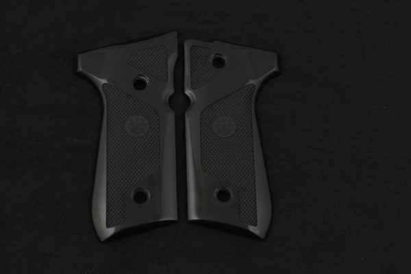 Beretta 92FS, 92A1, 92G, 92D, 96, M9 Compatible Black Acrylic Grip Gun Grips USA-355