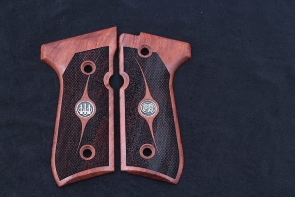 Beretta 92FS, 92A1, 92G, 92D, 96, M9 Compatible Rosewood Grip Gun Grips USA-357