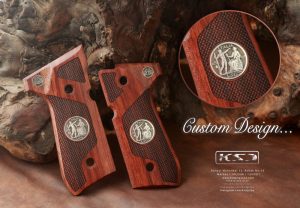 Beretta 92FS, 92A1, 92G, 92D, 96, M9 Compatible Rosewood Grips Diamond Gun Grips USA-369