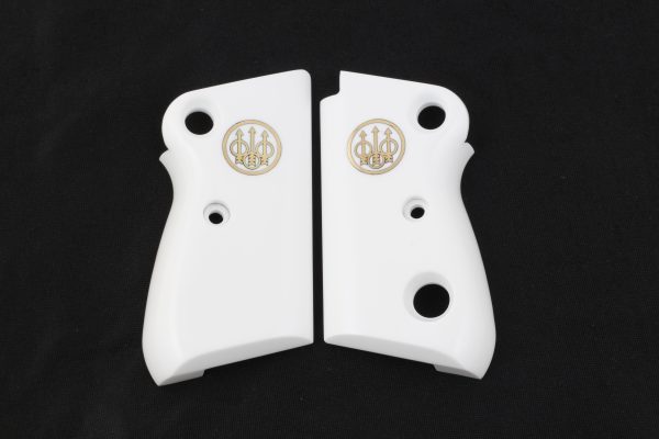 Beretta Mod 71 – 72 – 75 Jaguar Compatible White Acrylic Grips Gun Grips USA-384