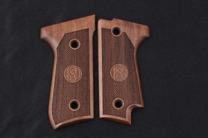 Beretta 92S Compatible Walnut Grips Diamond Gun Grips USA-386