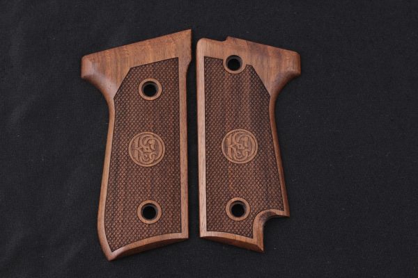 Beretta 92S Compatible Walnut Grips Diamond Gun Grips USA-386