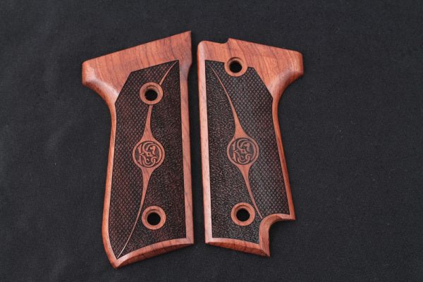 Beretta 92S Compatible Rosewood Grips Double-Checkering Gun Grips USA-388