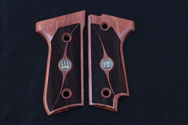 Beretta 92S Compatible Rosewood Grips Double-Checkering Gun Grips USA-396