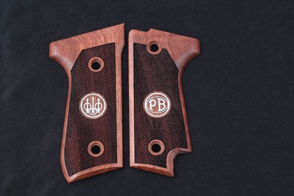 Beretta 92S Compatible Rosewood Grips Diamond Gun Grips USA-397