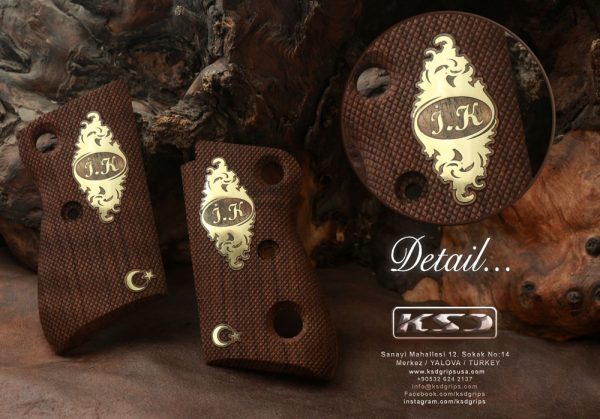 Beretta Mod 71 – 72 – 75 Jaguar Compatible Walnut Grips Diamond Gun Grips USA-409