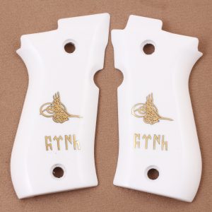 Colt 1911 FIT Model Compatible White Acrylic Customizable Grips Gun Grips USA-62