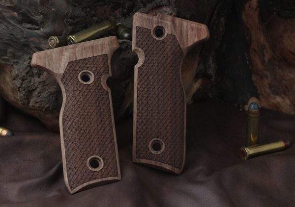 Beretta Mod 8000 / 8040 F Stoger Compatible Walnut Grips Dragon Skin Gun Grips USA-437