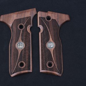 Beretta 92FS, 92A1, 92G, 92D, 96, M9 Compatible Walnut Grip Gun Grips USA-1382