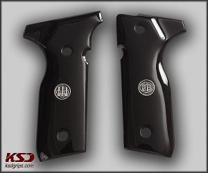 Beretta Mod 8000 / 8040 F Stoger Compatible Black Acrylic Grips Gun Grips USA-451