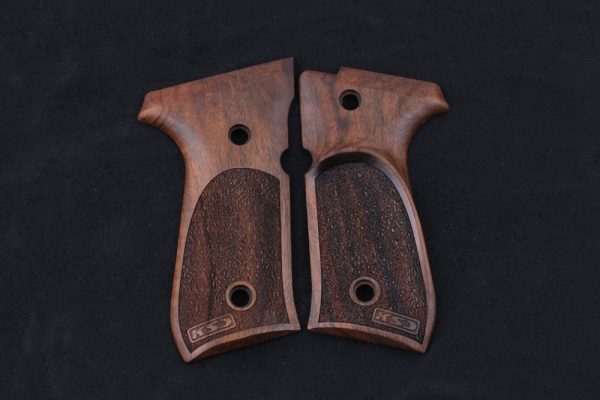 Beretta 92FS, 92A1, 92G, 92D, 96, M9 Compatible Walnut Grips Stripled Gun Grips USA-455