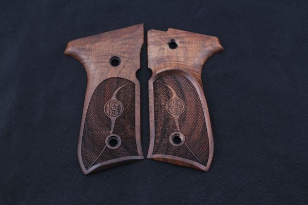 Beretta 92FS, 92A1, 92G, 92D, 96, M9 Compatible Walnut Grip Gun Grips USA-457