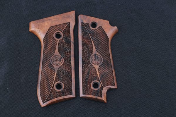 Beretta 92S Rare Compatible Walnut Grips Double-Checkering Gun Grips USA-466