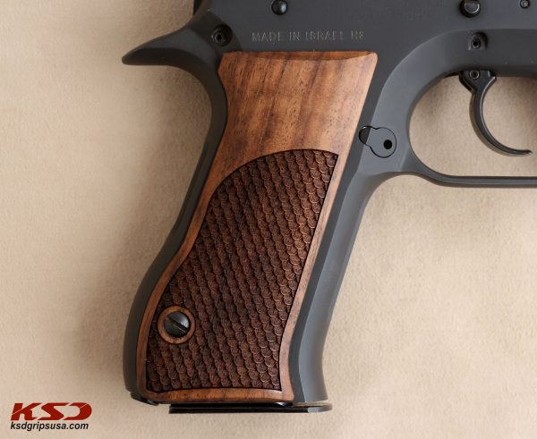 Jericho 941 F / FS Compatible Walnut Grips Dragon Skin Gun Grips USA-478