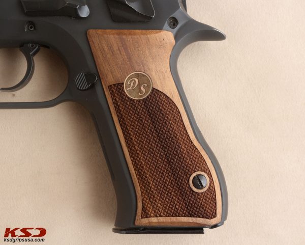 Jericho 941 F / FS Compatible Walnut Customizable Grips Diamond Gun Grips USA-483