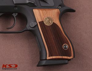 Jericho 941FB Compatible Walnut Customizable Grips Diamond Gun Grips USA-484