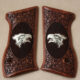 Jericho 941FB Compatible Rosewood Customizable Grips Framed Gun Grips USA-488